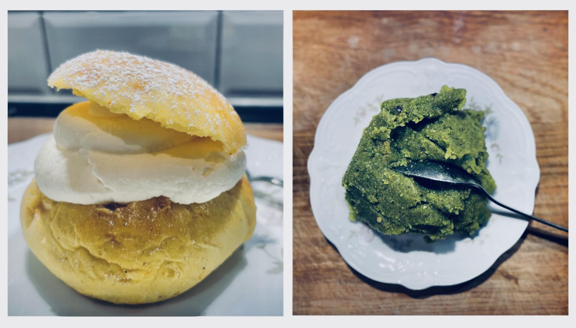 Saffranssemla med pistage